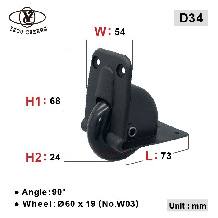 D34 caster wheel