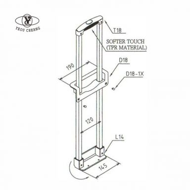 2 Section Telescopic Handle