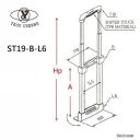 ST19-B-L6  External Mounting telescopic luggage handle