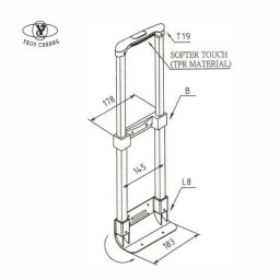 T19-B-L8 Telescopic Handle