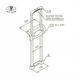 T19-D12-B Telescopic Handle